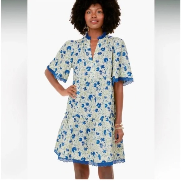 Tuckernuck Dresses & Skirts - Tuckernuck Bluebird Melody Crawford Linen Blend Mini Dress XS New NWT